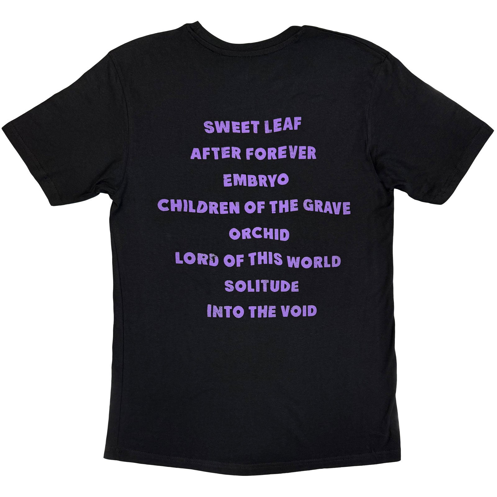 Black Sabbath Unisex T-Shirt: Masters of Reality Album (Black) (Back Print)