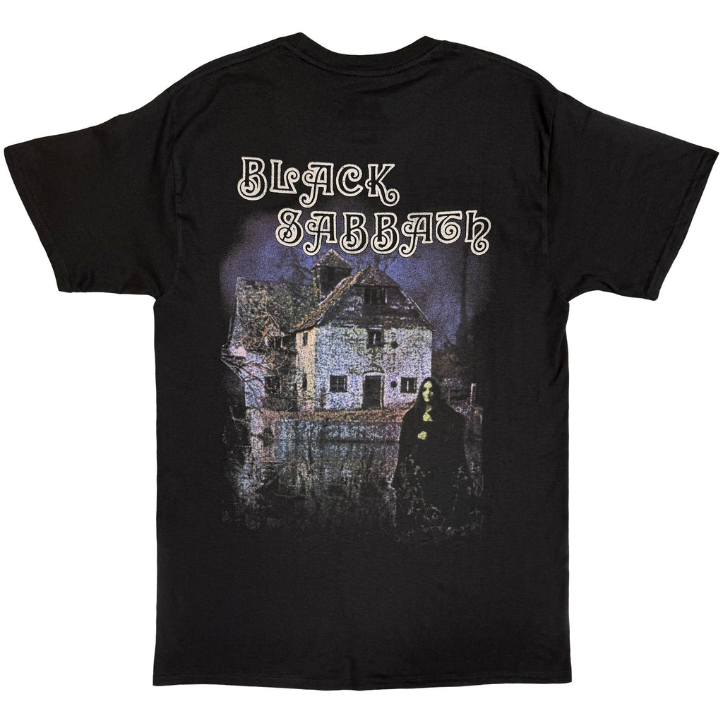 Black Sabbath Unisex T-Shirt: Debut Album (Black) (Back Print)