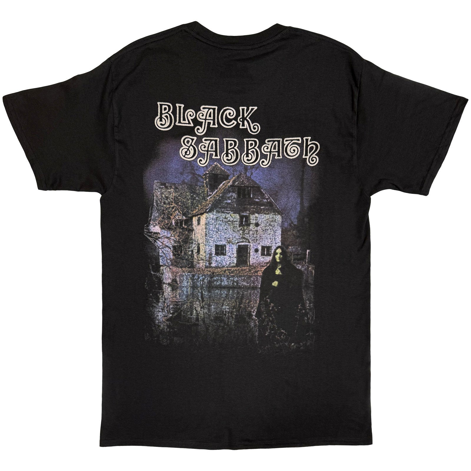 Black Sabbath Unisex T-Shirt: Debut Album (Black) (Back Print)