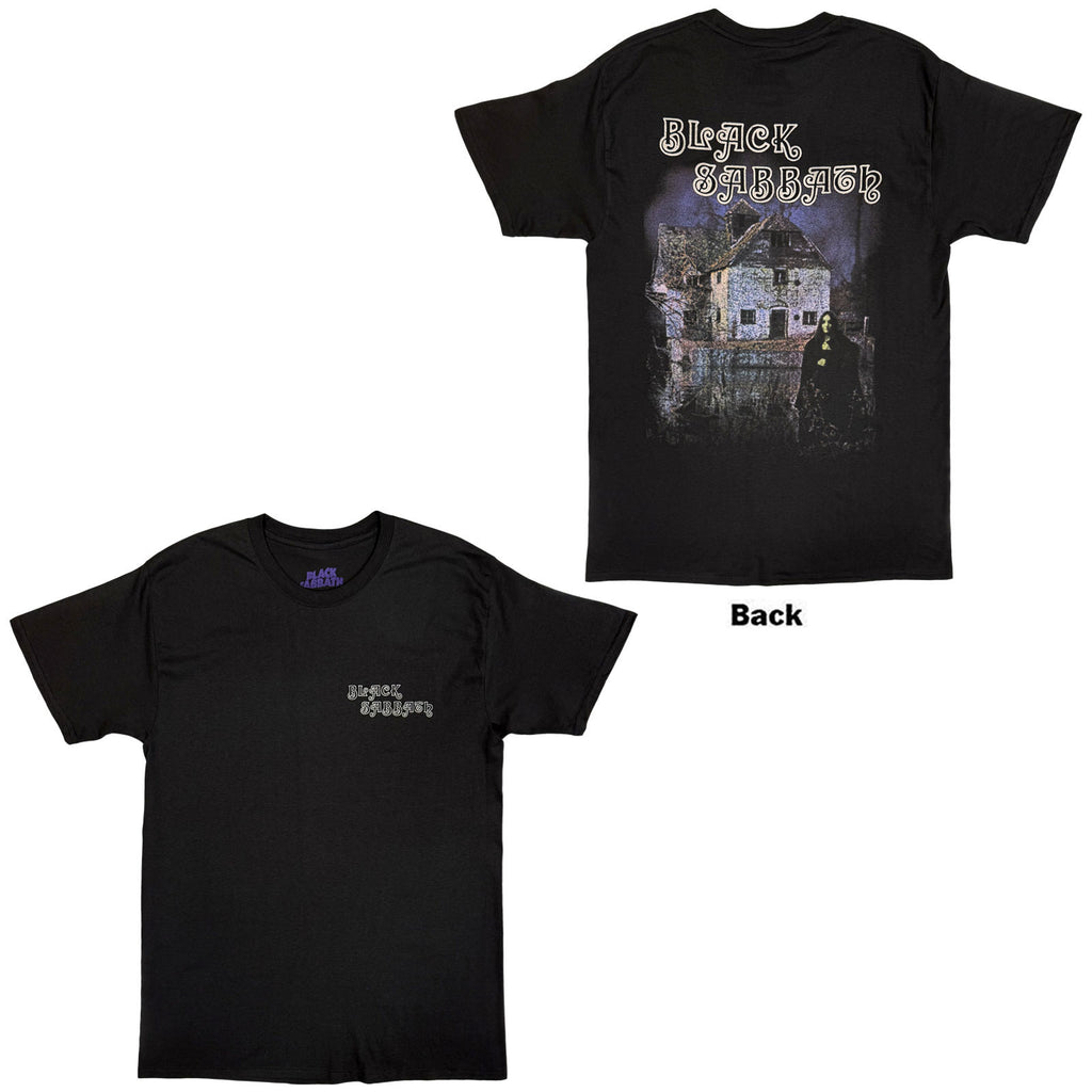 Black Sabbath Unisex T-Shirt: Debut Album (Black) (Back Print)