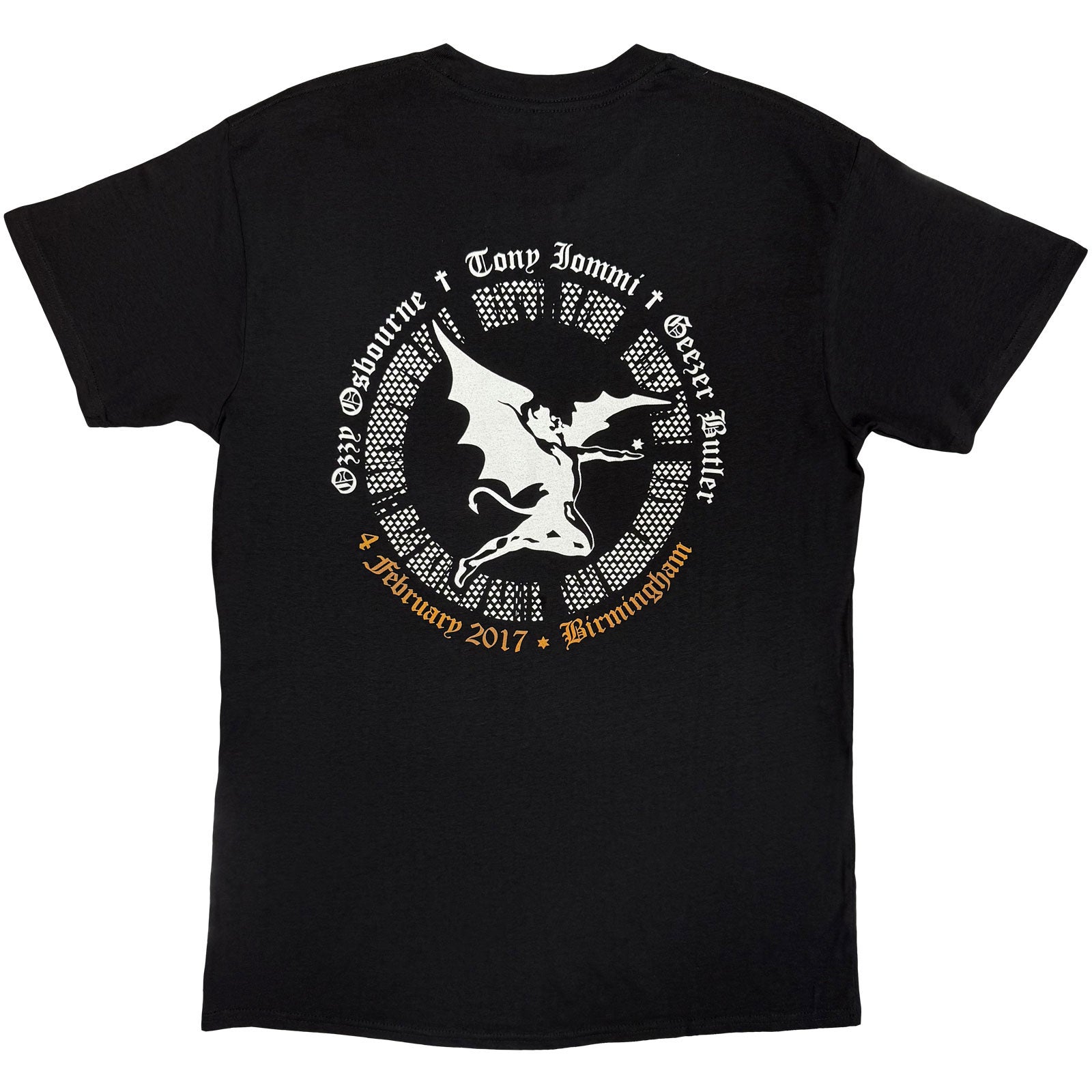 Black Sabbath Unisex T-Shirt: The End Demon (Black) (Back Print)