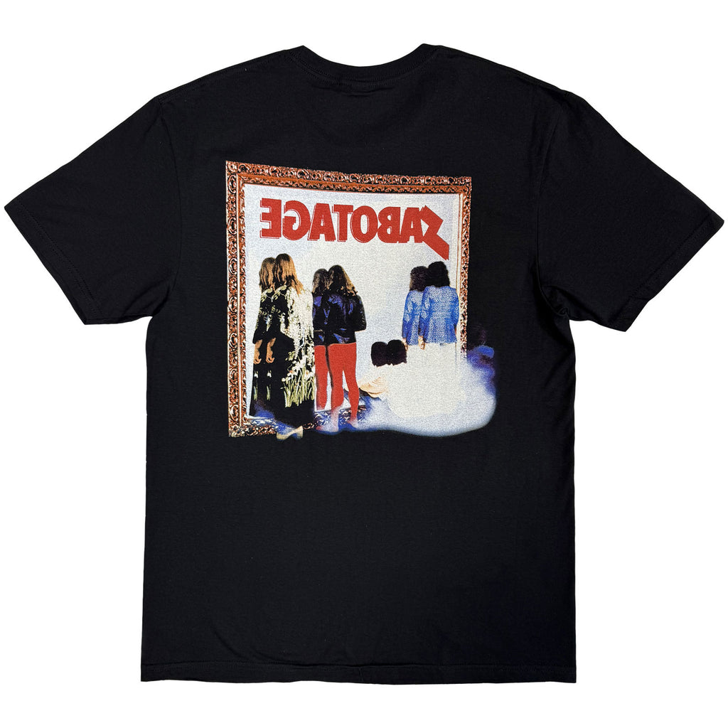 Black Sabbath Unisex T-Shirt: Sabotage (Black) (Back Print)
