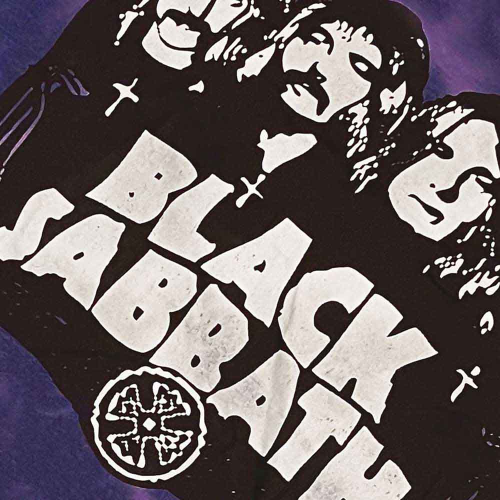 Black Sabbath Unisex T-Shirt: Band & Logo (Purple) (Wash Collection)