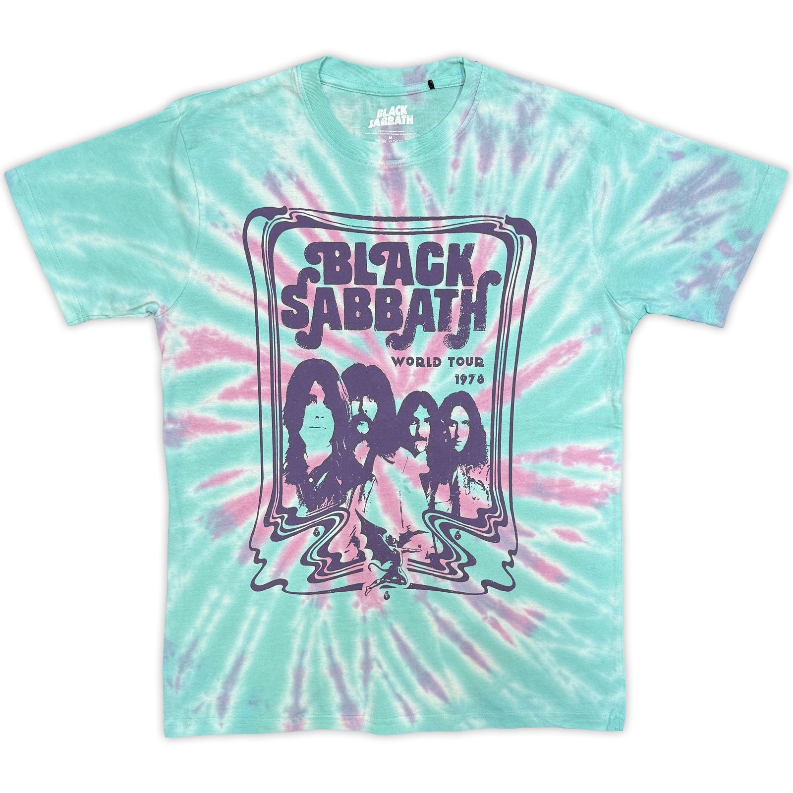 Black Sabbath Unisex T-Shirt: World Tour '78 (Green) (Wash Collection)
