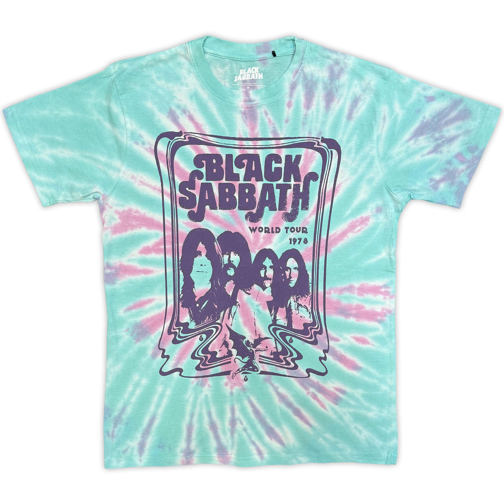 Black Sabbath Unisex T-Shirt: World Tour '78 (Green) (Wash Collection)