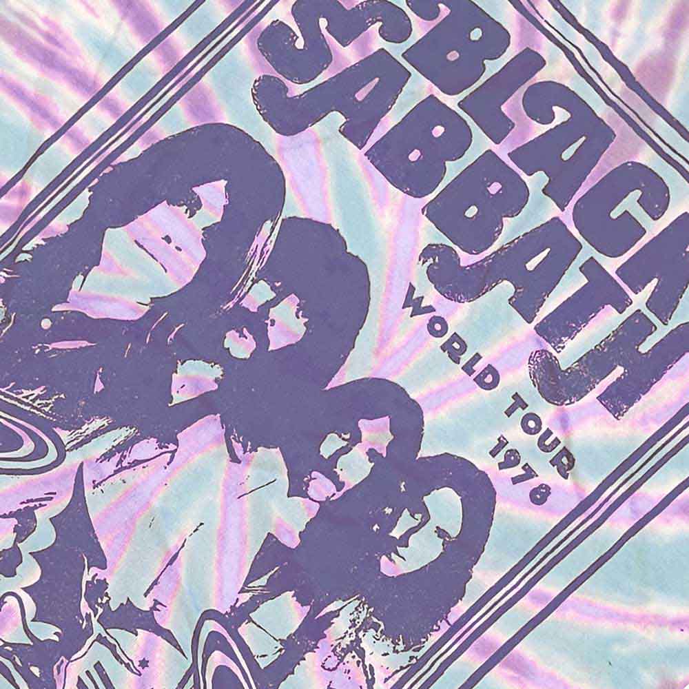 Black Sabbath Unisex T-Shirt: World Tour '78 (Green) (Wash Collection)