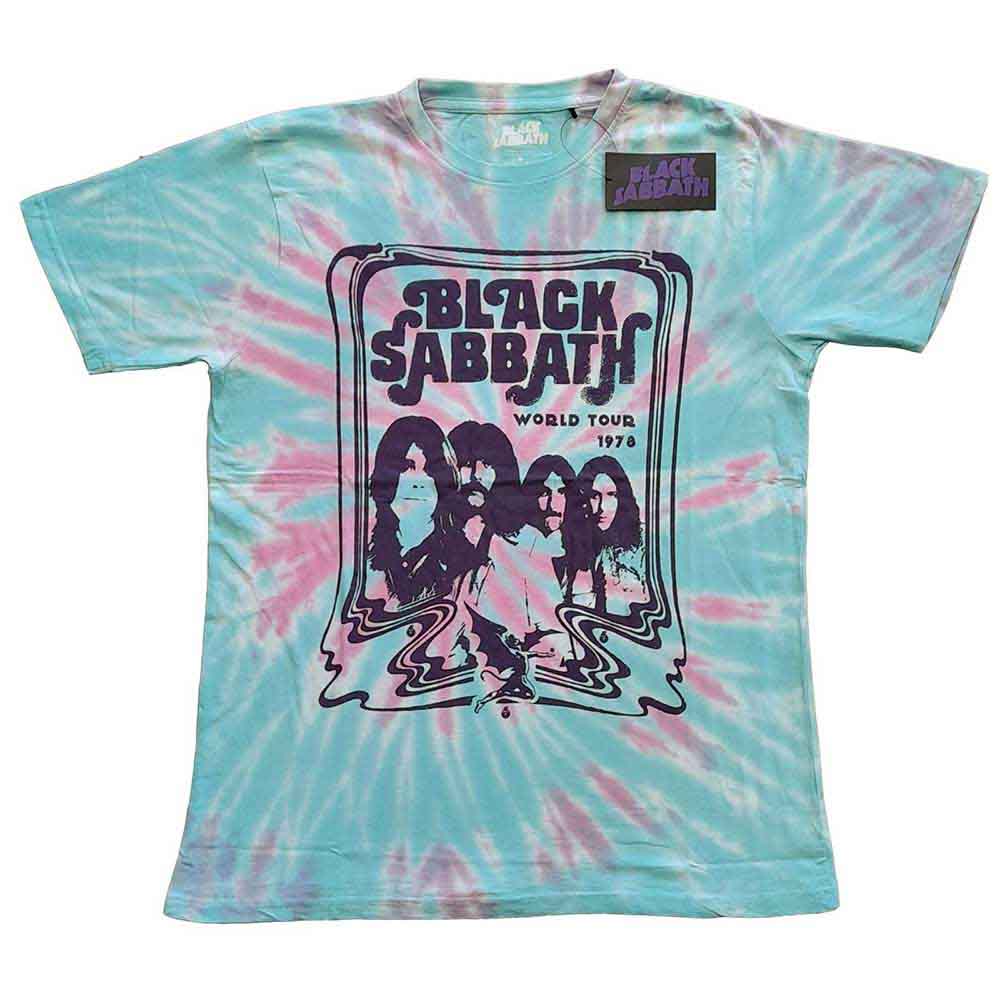 Black Sabbath Unisex T-Shirt: World Tour '78 (Green) (Wash Collection)