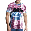 Black Sabbath Unisex T-Shirt: Wavy Logo (Blue & Red) (Wash Collection)