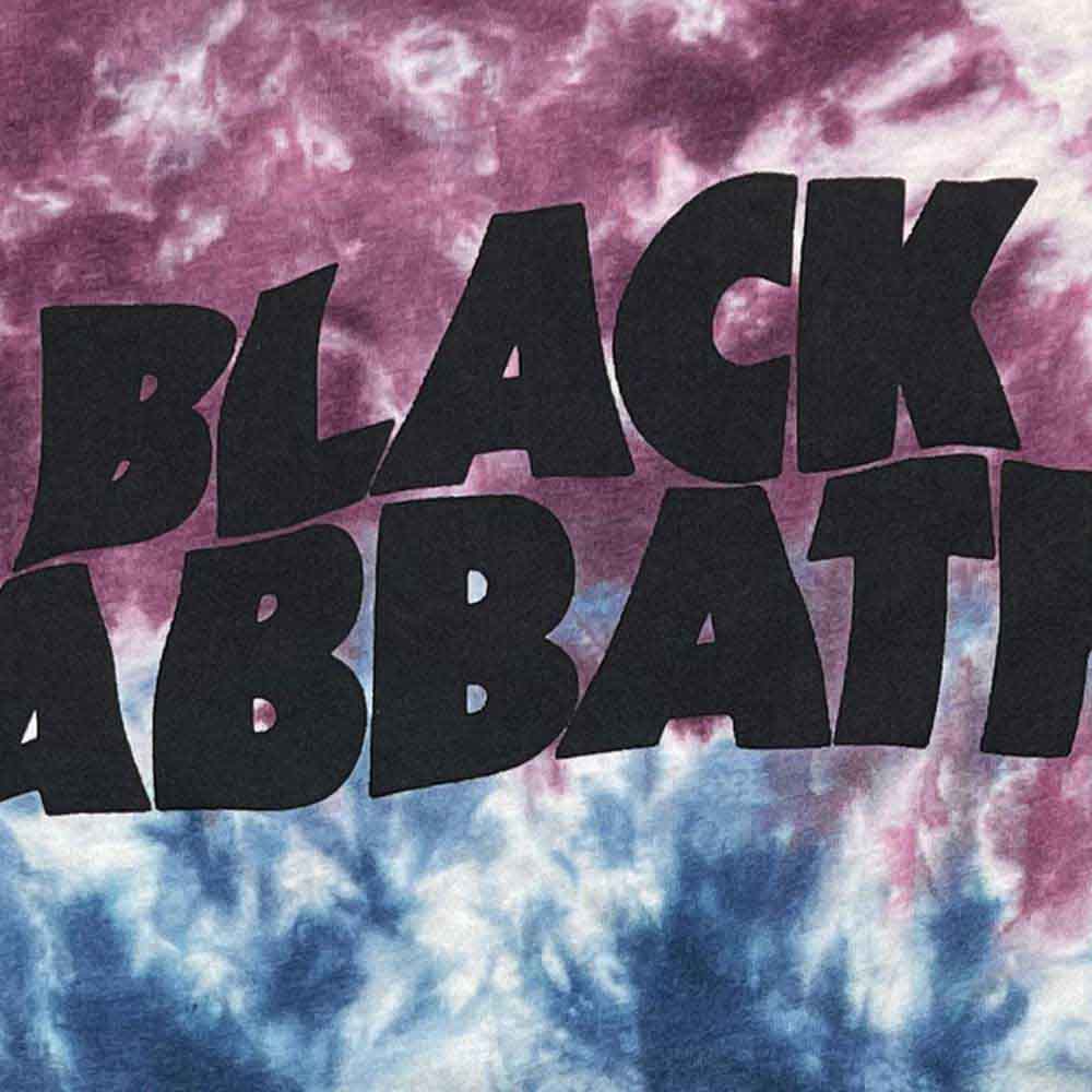 Black Sabbath Unisex T-Shirt: Wavy Logo (Blue & Red) (Wash Collection)