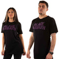 Black Sabbath Unisex T-Shirt: Wavy Logo (Black) (Embellished)