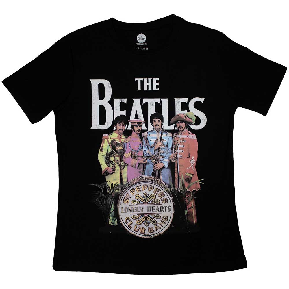 The Beatles Ladies T-Shirt: Sgt Pepper (Black)