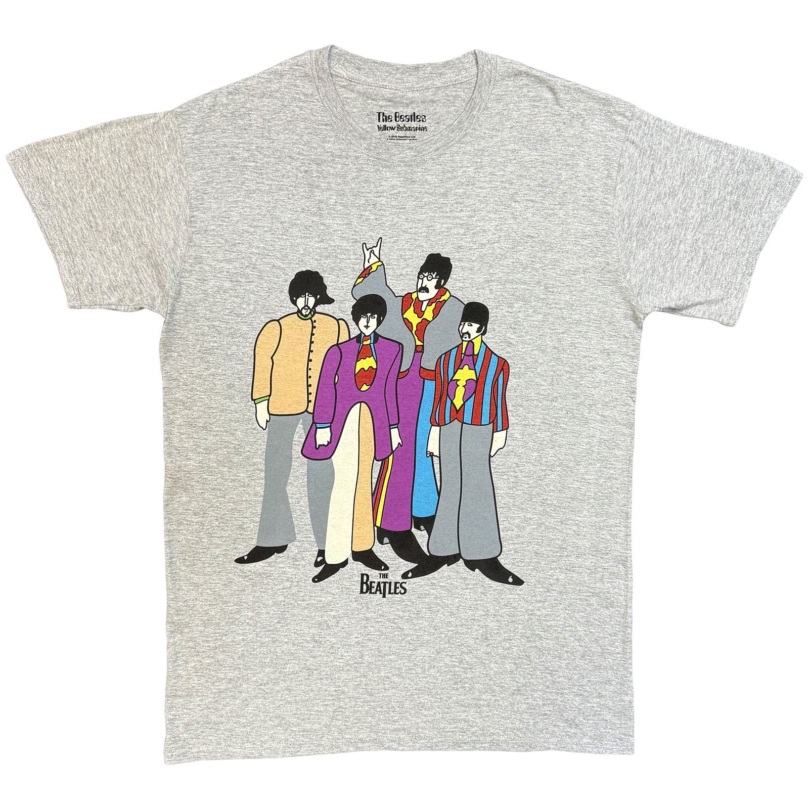 The Beatles Unisex T-Shirt: Yellow Submarine (Grey)