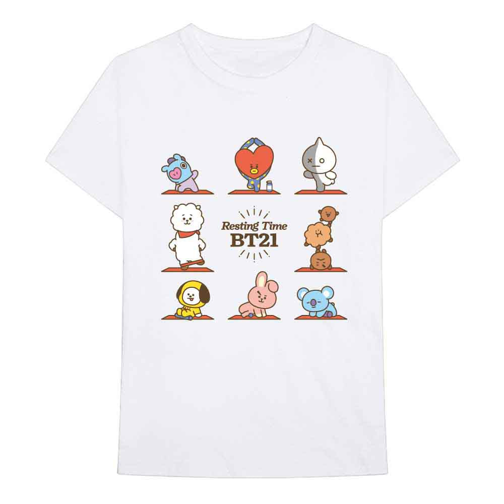 BT21 Unisex T-Shirt: Resting Time (White)
