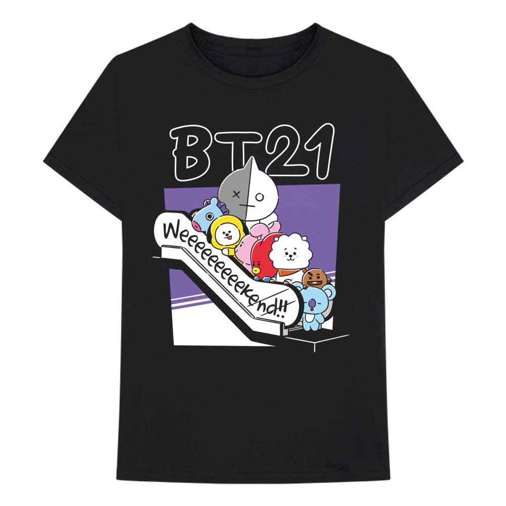 BT21 Unisex T-Shirt: Weekend (Black)