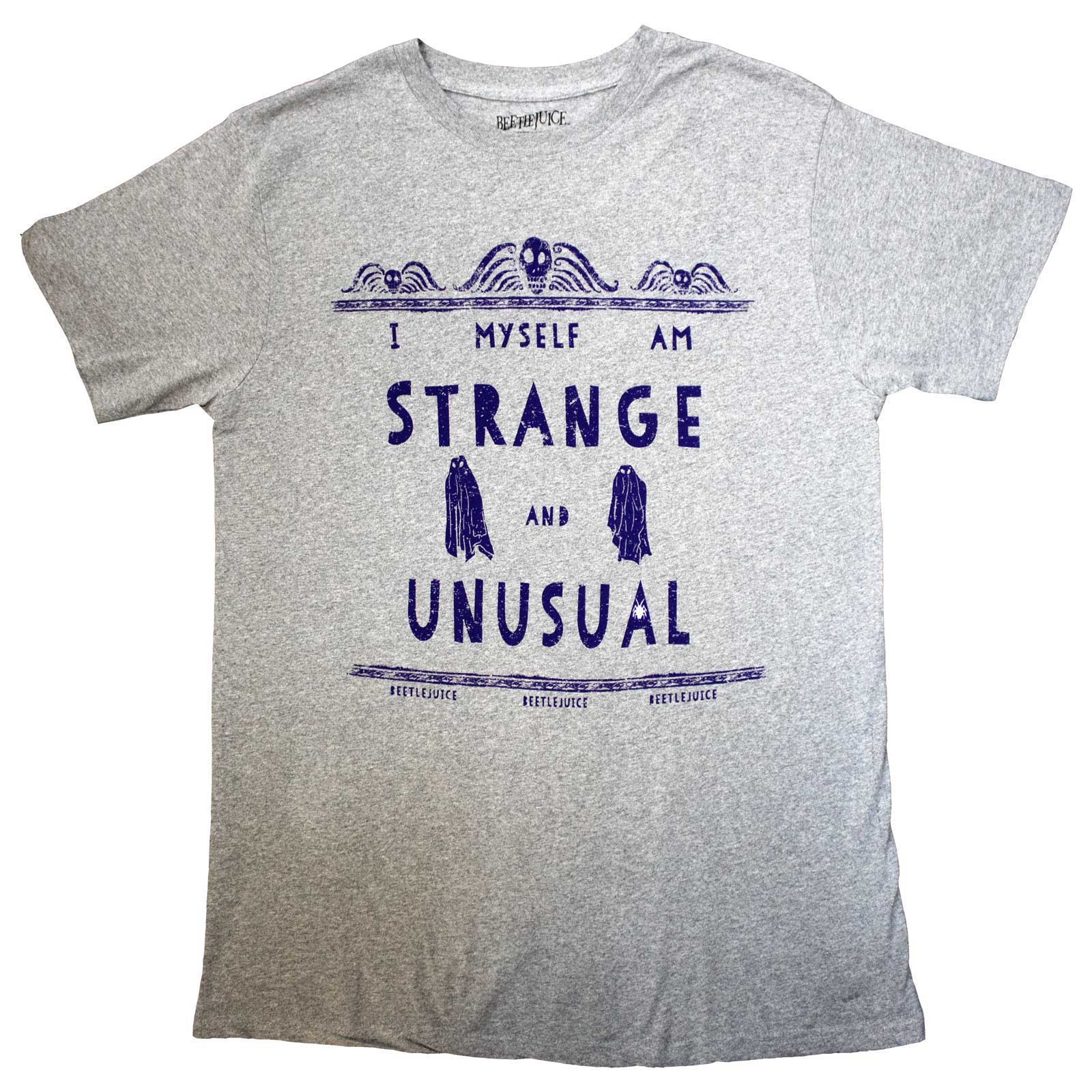 Beetlejuice Unisex T-Shirt: Strange & Unusual (Grey)