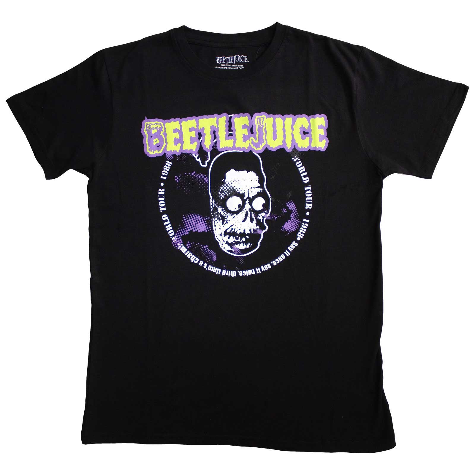 Beetlejuice Unisex T-Shirt: 1988 World Tour (Black)