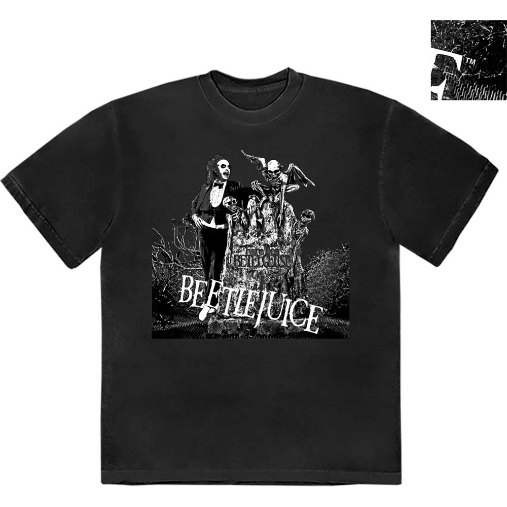 Beetlejuice Unisex T-Shirt: Grave Scene (Black)