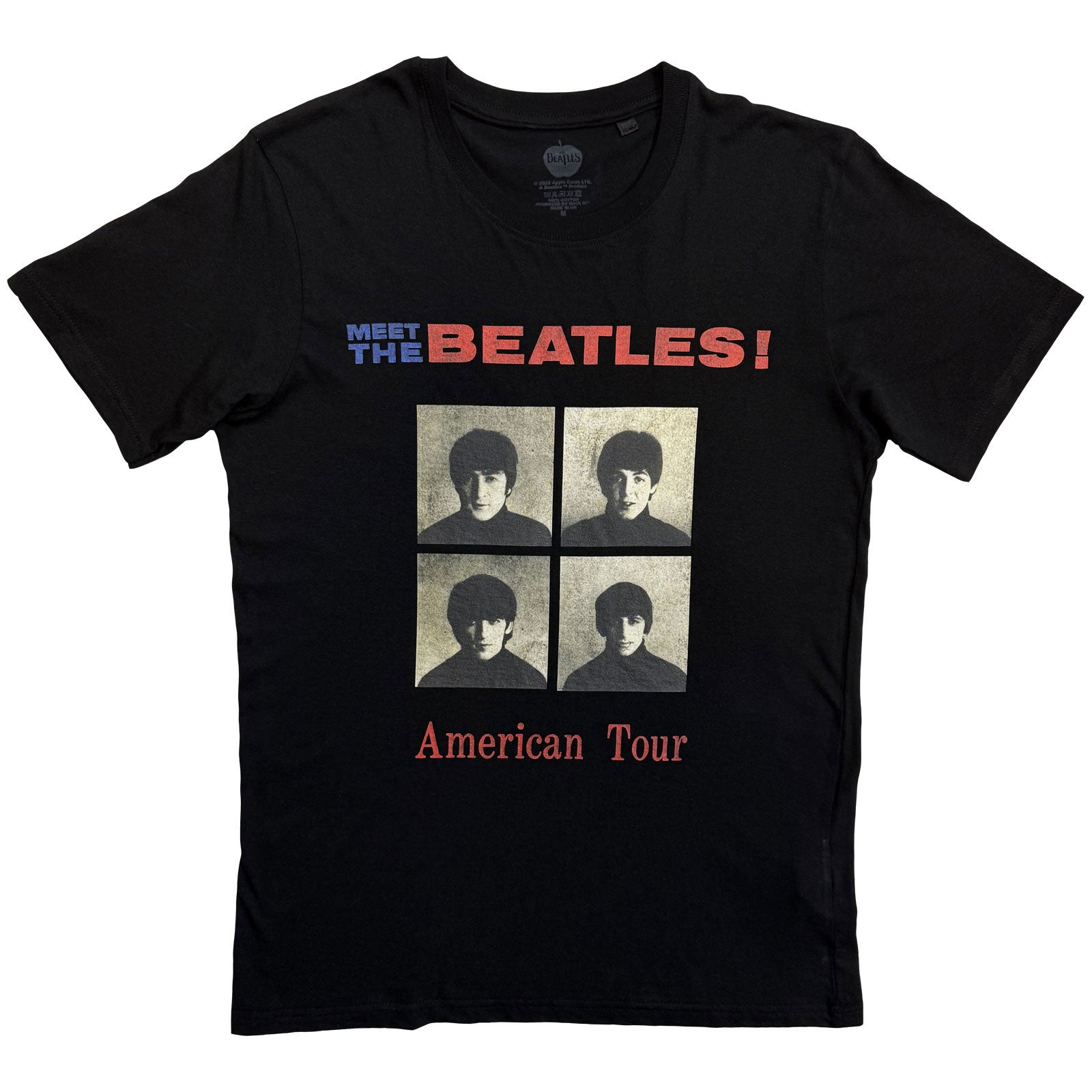 The Beatles Unisex T-Shirt: American Tour 1964 (Black) (Back Print)