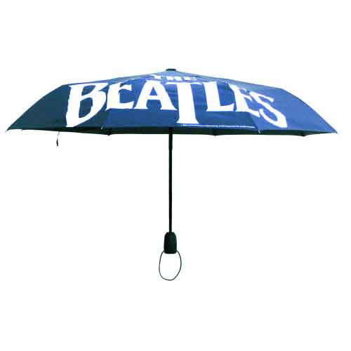 The Beatles Retractable Umbrella: Drop T Logo (Black)