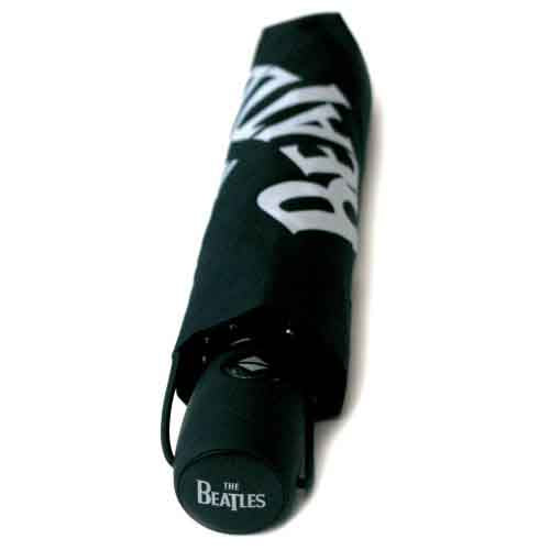 The Beatles Retractable Umbrella: Drop T Logo (Black)
