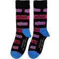 Buzzcocks Unisex Ankle Socks: Stripes & Logos (Black) (UK Size 6 - 11)