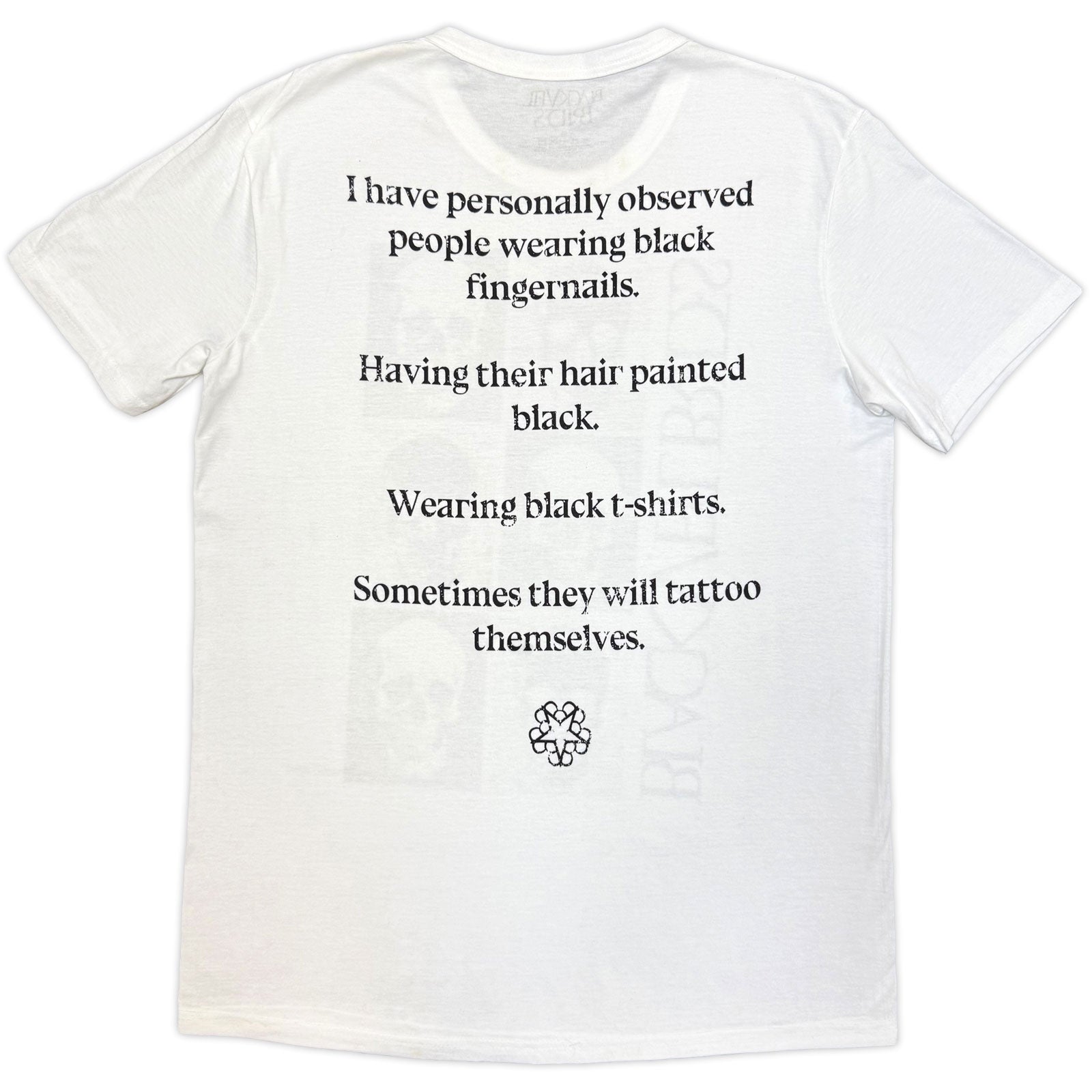 Black Veil Brides Unisex T-Shirt: Skulls (White) (Back Print)
