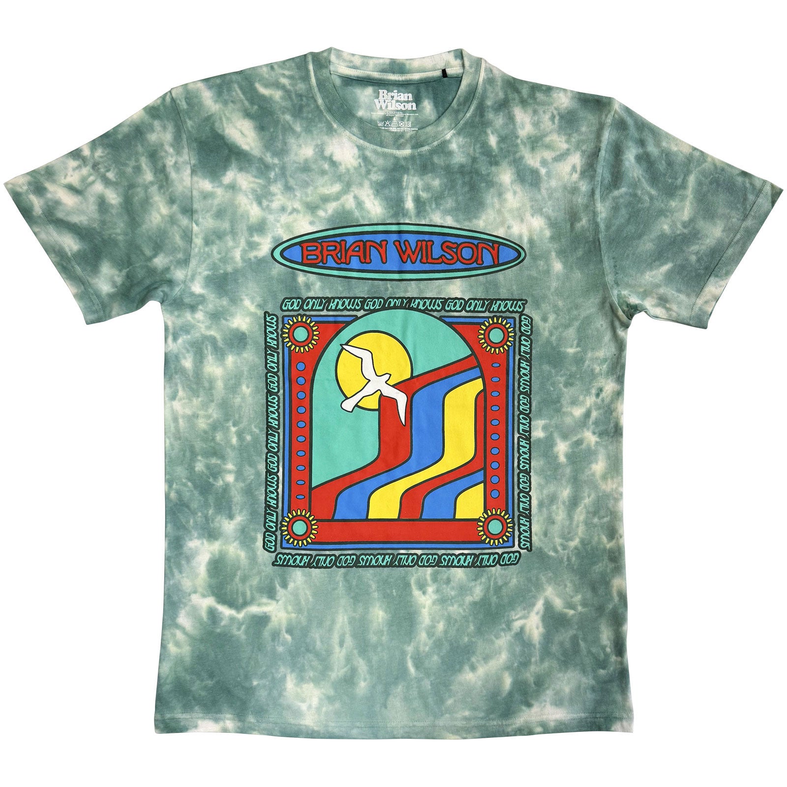 Brian Wilson Unisex T-Shirt: God Only Knows (Green) (Wash Collection)