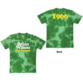 Brian Wilson Unisex T-Shirt: Pet Sounds '66 (Green) (Back Print & Wash Collection)