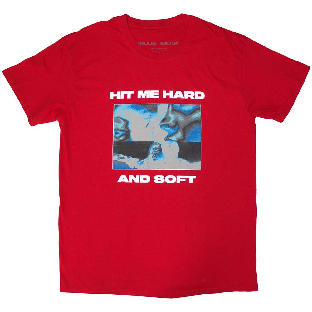 Billie Eilish: Hit Me Hard And Soft Negative Unisex T-Shirt (Red)