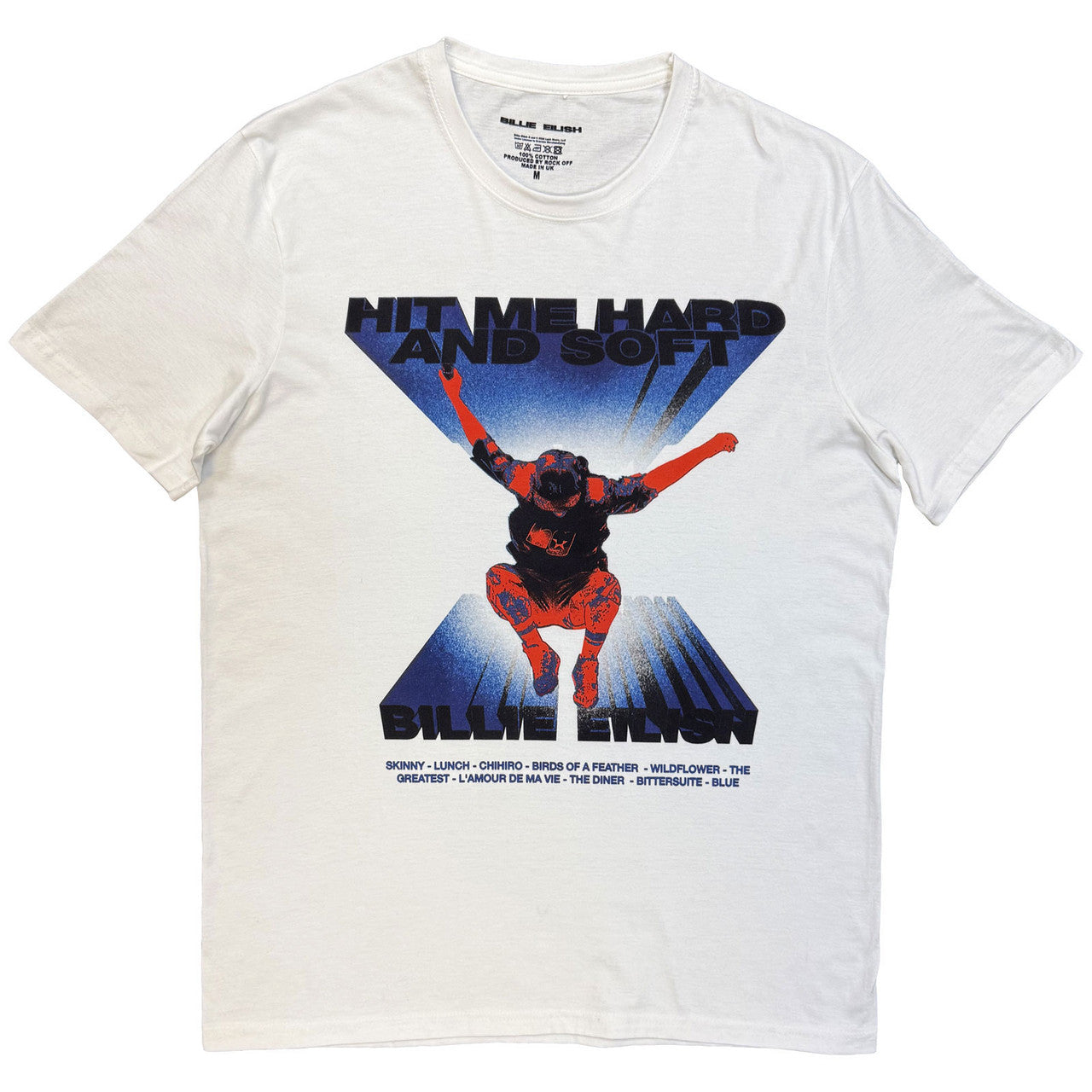 Billie Eilish: Jump Tracklist Unisex T-Shirt (White)