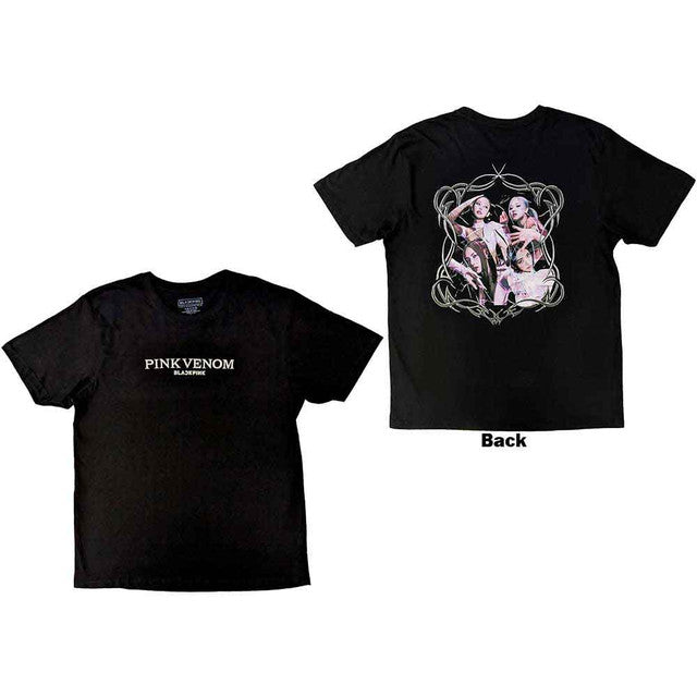 BlackPink: Pink Venom Unisex T-Shirt (Black) (Back Print & Embellished)