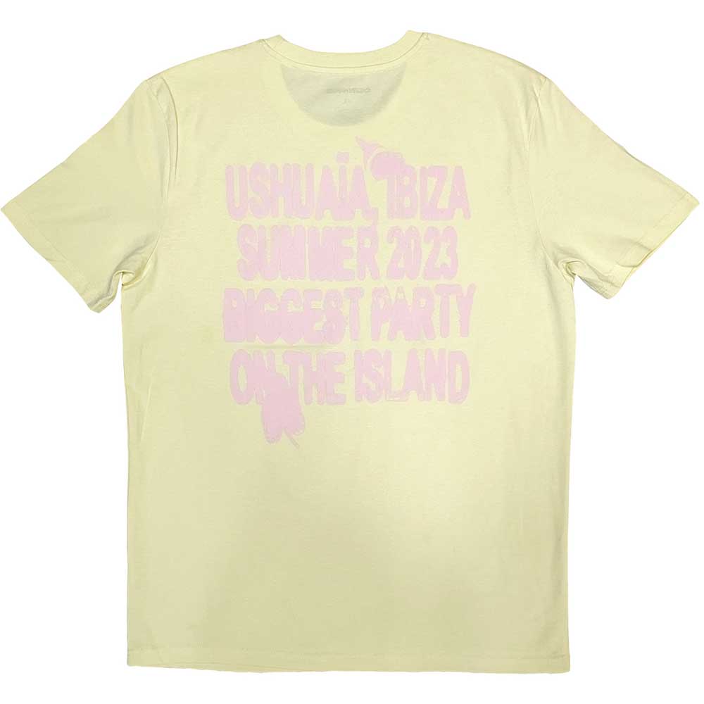 Calvin Harris Unisex T-Shirt: Summer '23 (Yellow) (Back Print & Ex-Tour)
