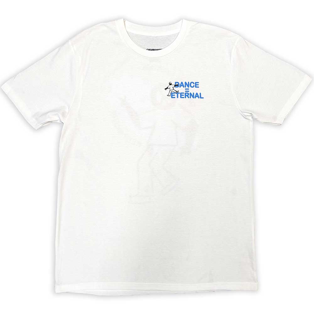 Calvin Harris Unisex T-Shirt: Dance Eternal (White) (Back Print & Ex-Tour)