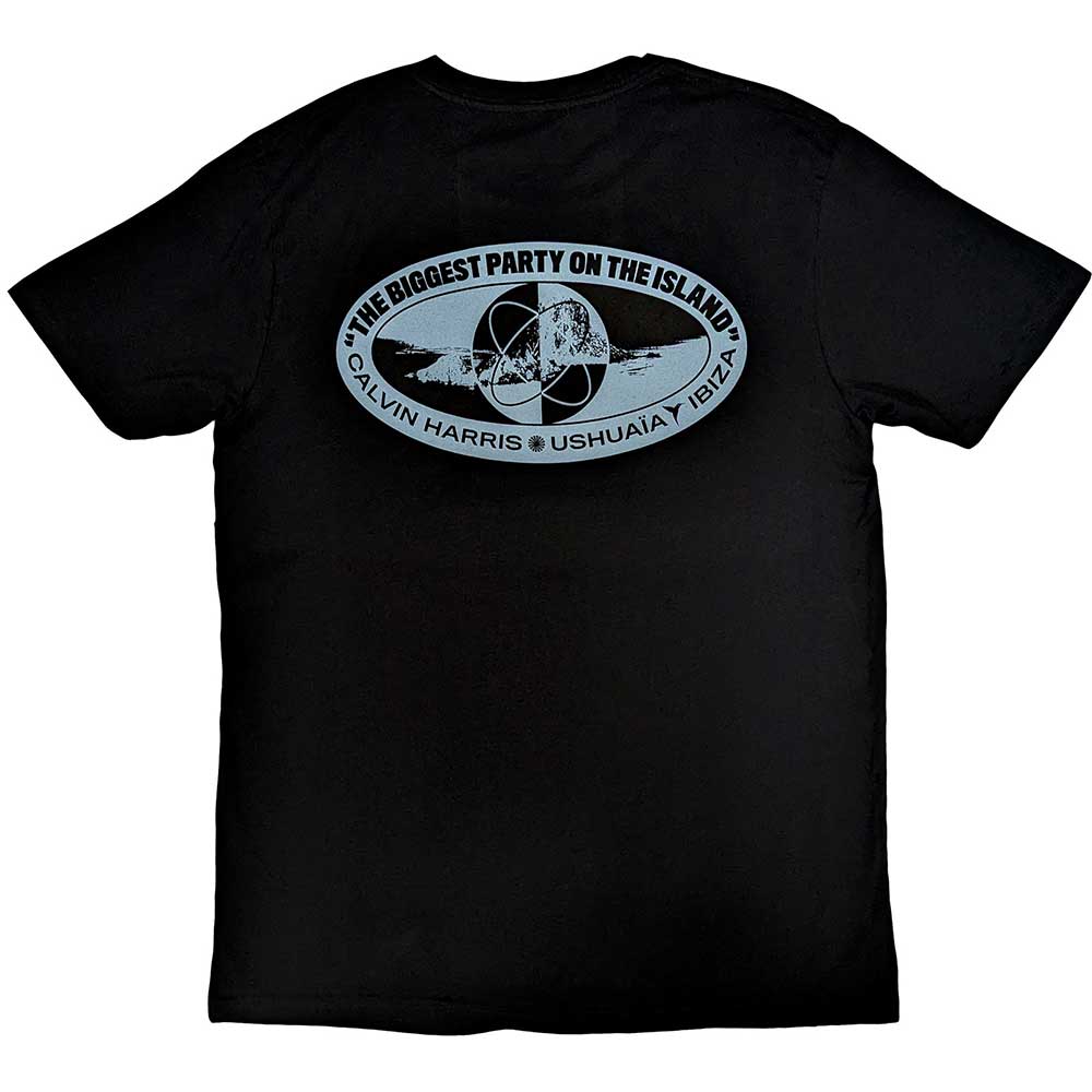 Calvin Harris Unisex T-Shirt: Biggest Party (Black) (Back Print & Ex-Tour)