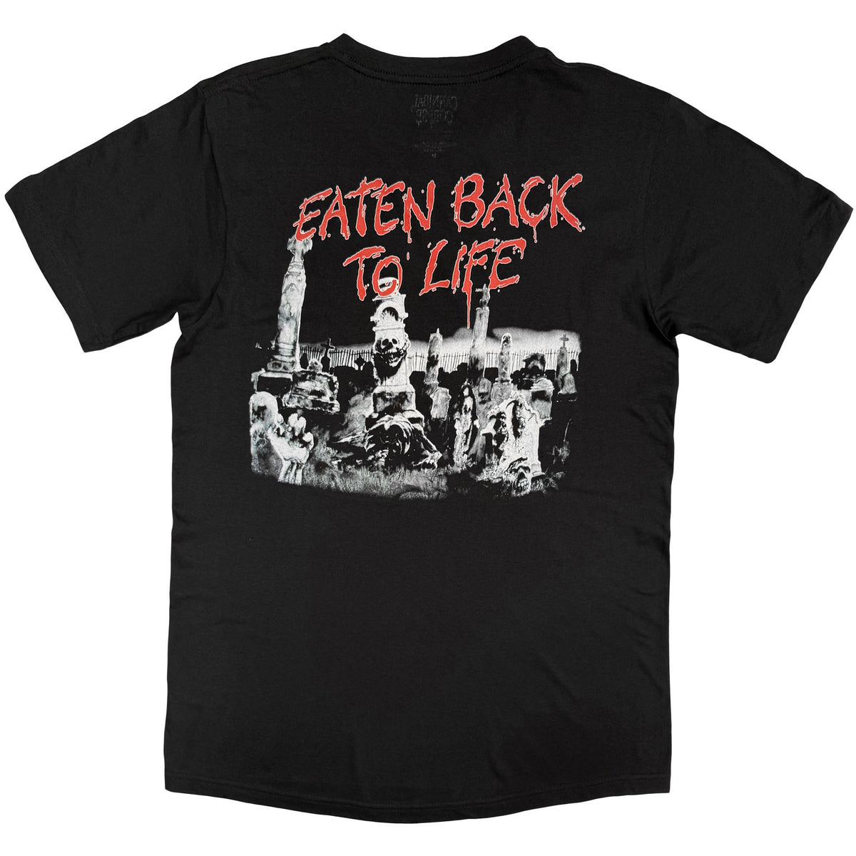 Cannibal Corpse Unisex T-Shirt: Eaten Back To Life (Black) (Back Print)
