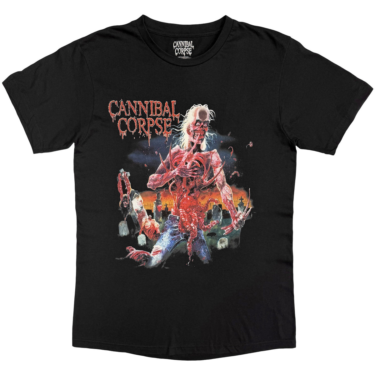 Cannibal Corpse Unisex T-Shirt: Eaten Back To Life (Black) (Back Print)