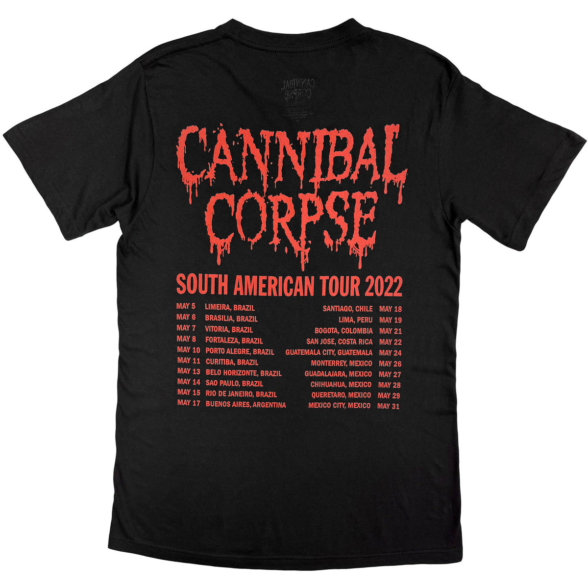 Cannibal Corpse Unisex T-Shirt: Necrogenic Resurrection (Black) (Back Print)