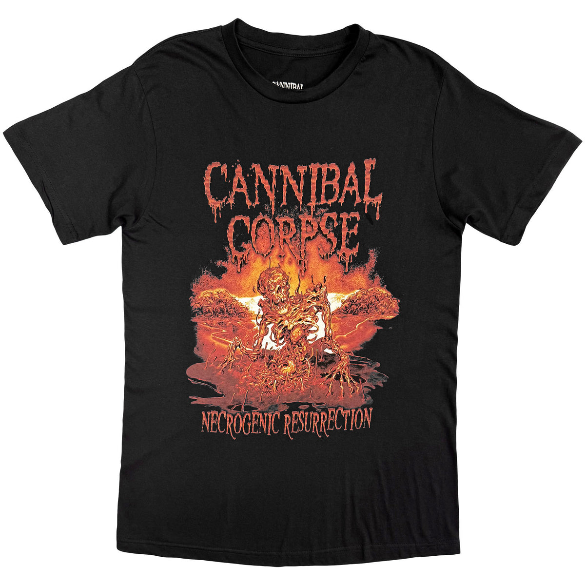 Cannibal Corpse Unisex T-Shirt: Necrogenic Resurrection (Black) (Back Print)