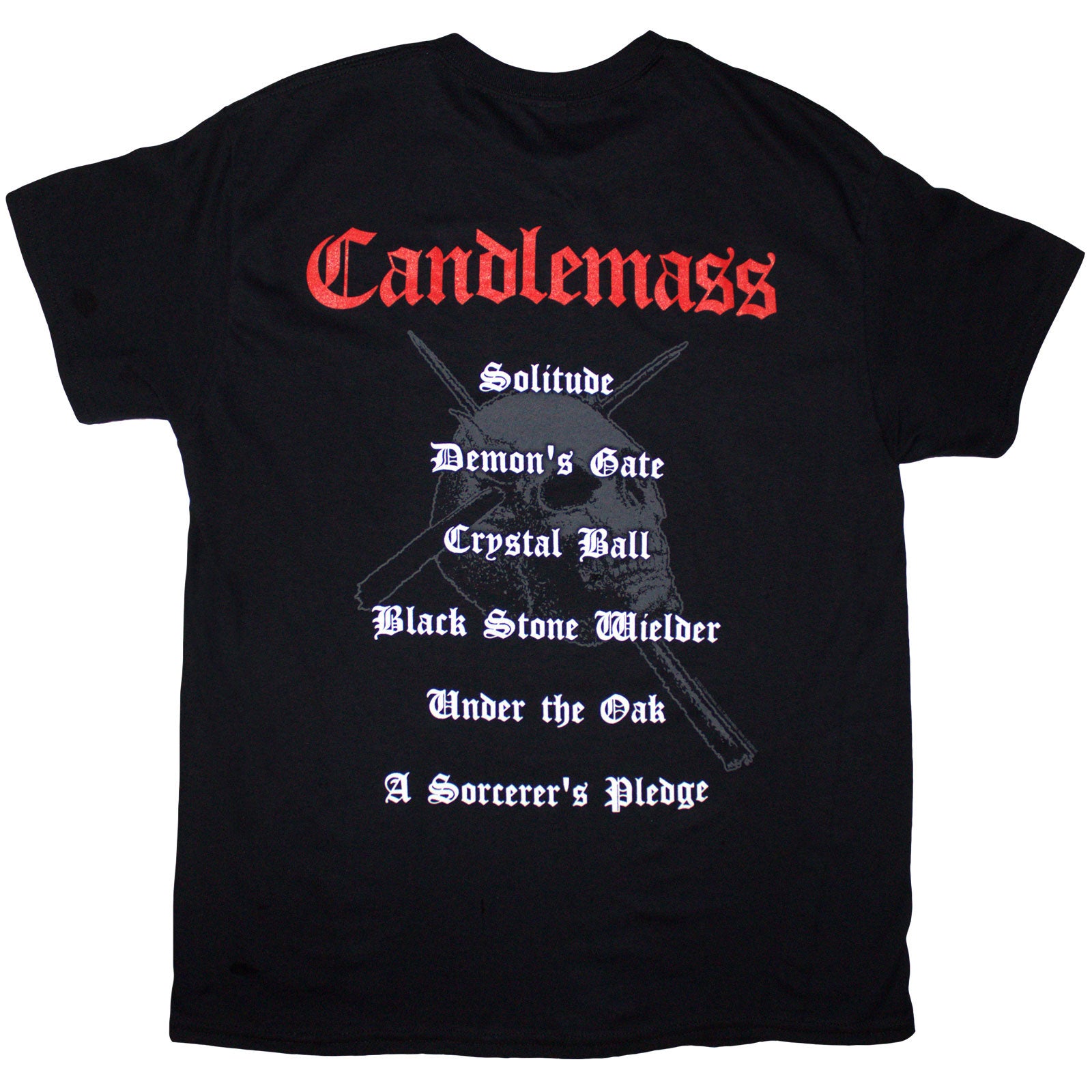 Candlemass Unisex T-Shirt: Epicus Doomicus Metallicus (Black) (Back Print)