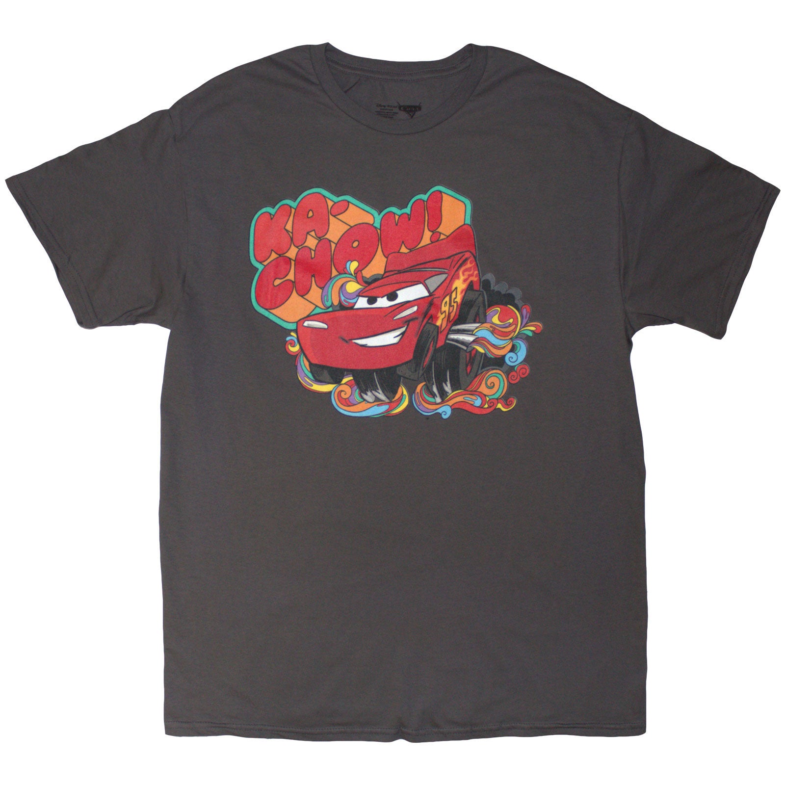 Disney Unisex T-Shirt: Cars Ka-Chow (Charcoal Grey)