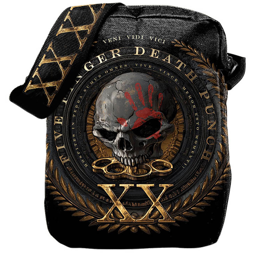 Five Finger Death Punch Crossbody Bag: Vendi Vidi Vici (Black)
