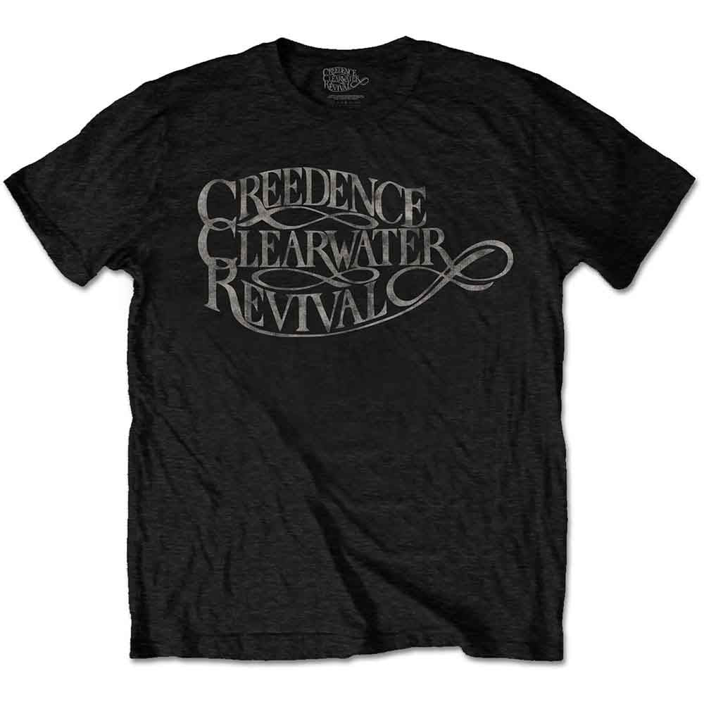 Creedence Clearwater Revival Unisex T-Shirt: Vintage Logo (Black)
