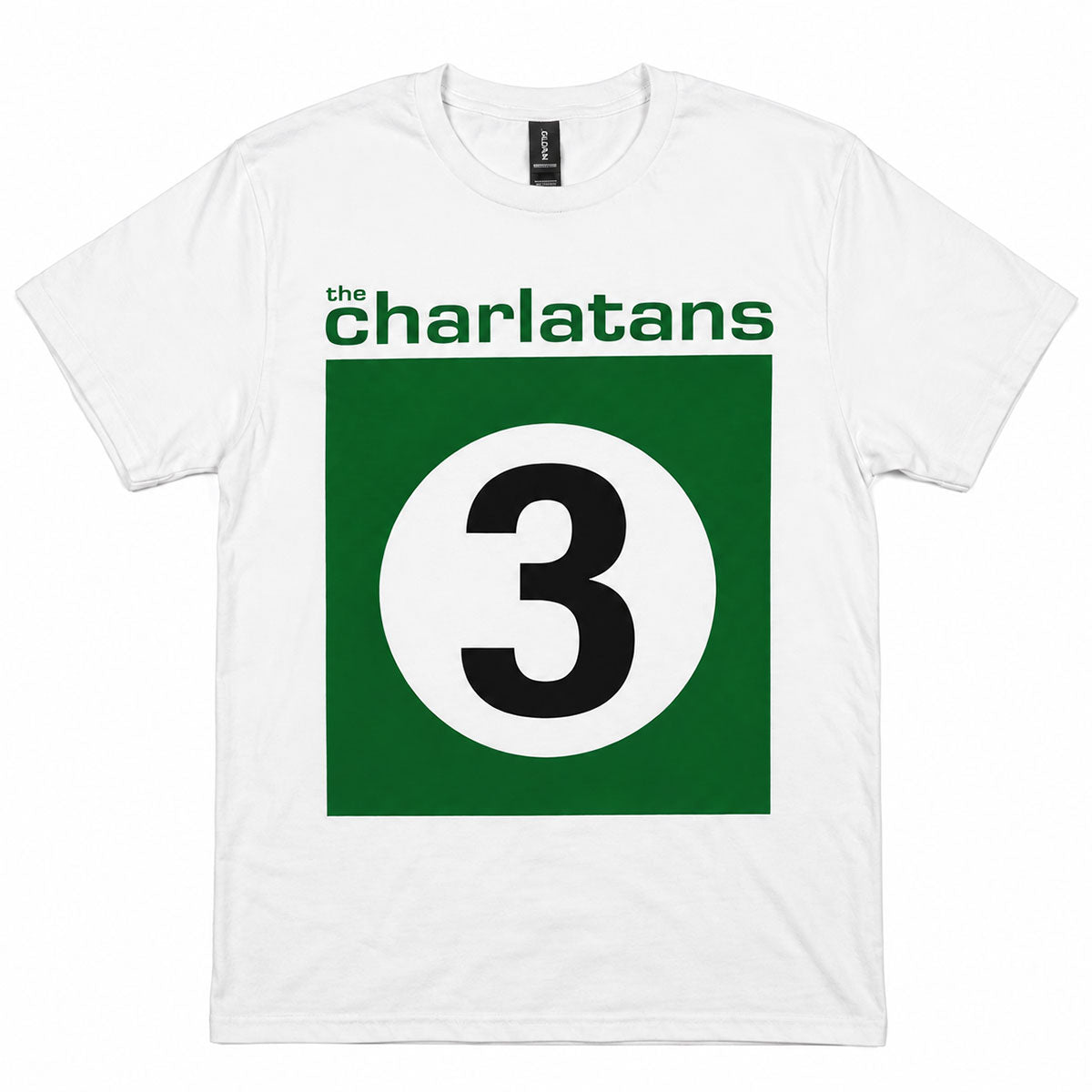 The Charlatans Unisex T-Shirt: 3 Logo (White)