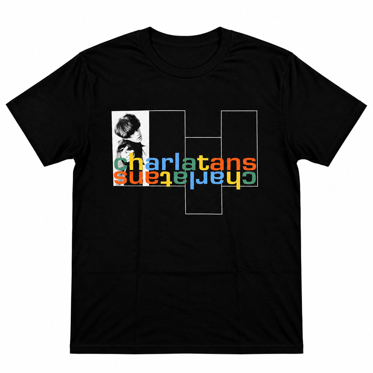 The Charlatans Unisex T-Shirt: Rectangles (Black)