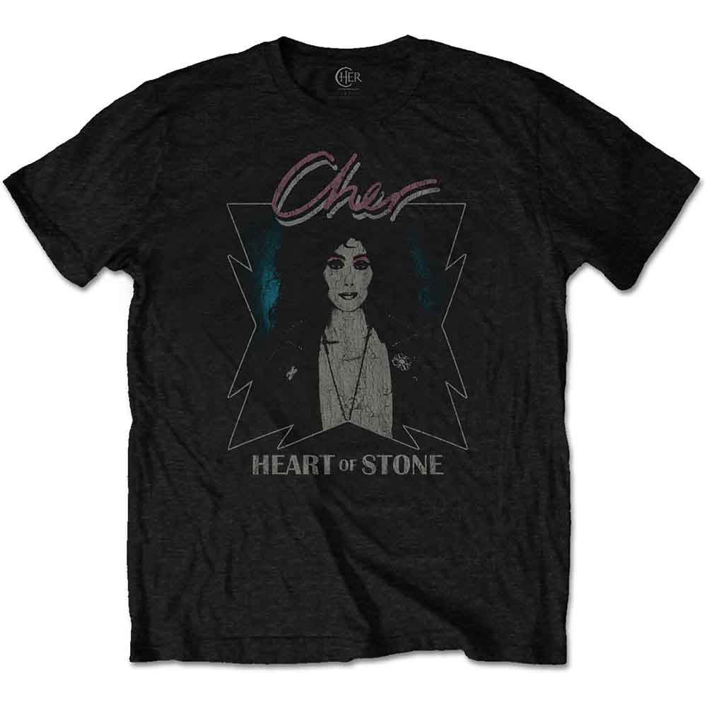 Cher Unisex T-Shirt: Heart of Stone (Black)