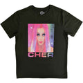 Cher Unisex T-Shirt: Pink Hair (Green)