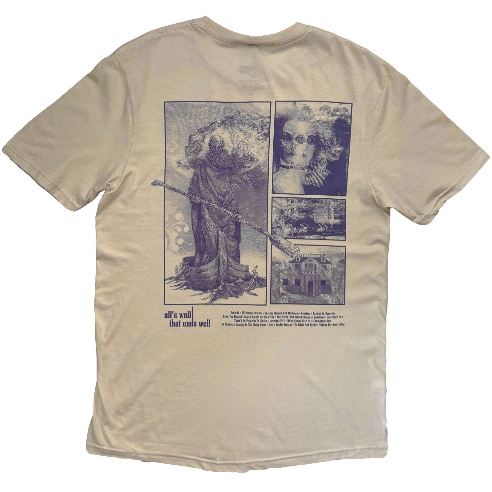 Chiodos Unisex T-Shirt: AWTEW Album Art (Natural) (Back Print)