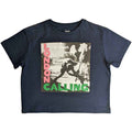 The Clash Ladies Crop Top: London Calling (Navy Blue)