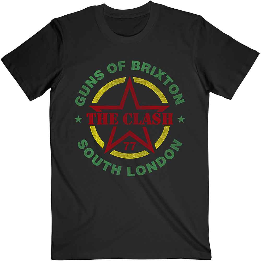 The Clash Unisex T-Shirt: Guns of Brixton (Black)