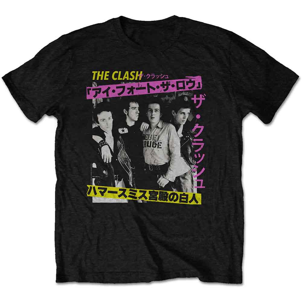 The Clash Unisex T-Shirt: London Calling Japan Photo (Black)